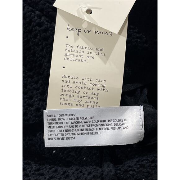Openwork Midi Tank Black Dress Sz Large NWT - A New Day - Picture 5 of 10